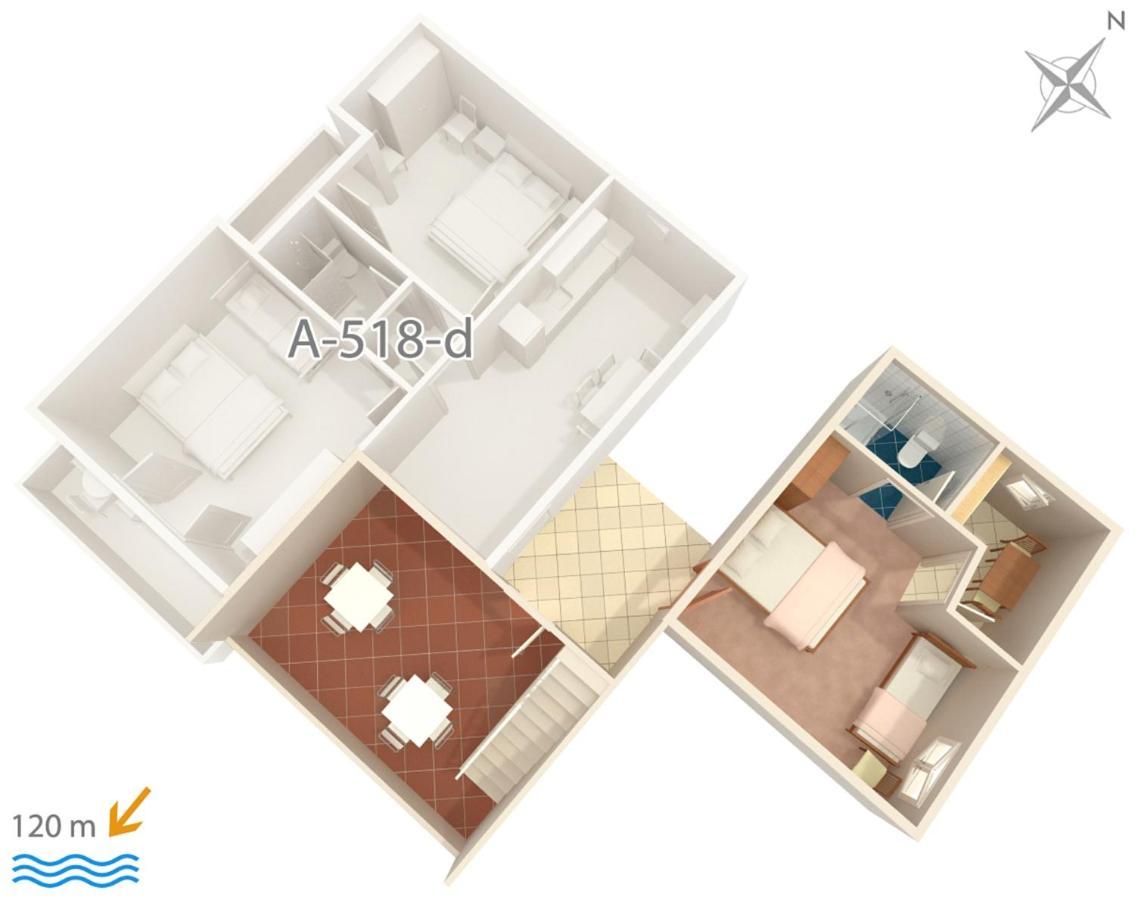 Apartments By The Sea Podgora, Makarska - 518 Bagian luar foto